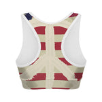 American Peace Flag Print Women's Sports Bra