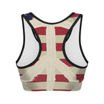 American Peace Flag Print Women's Sports Bra