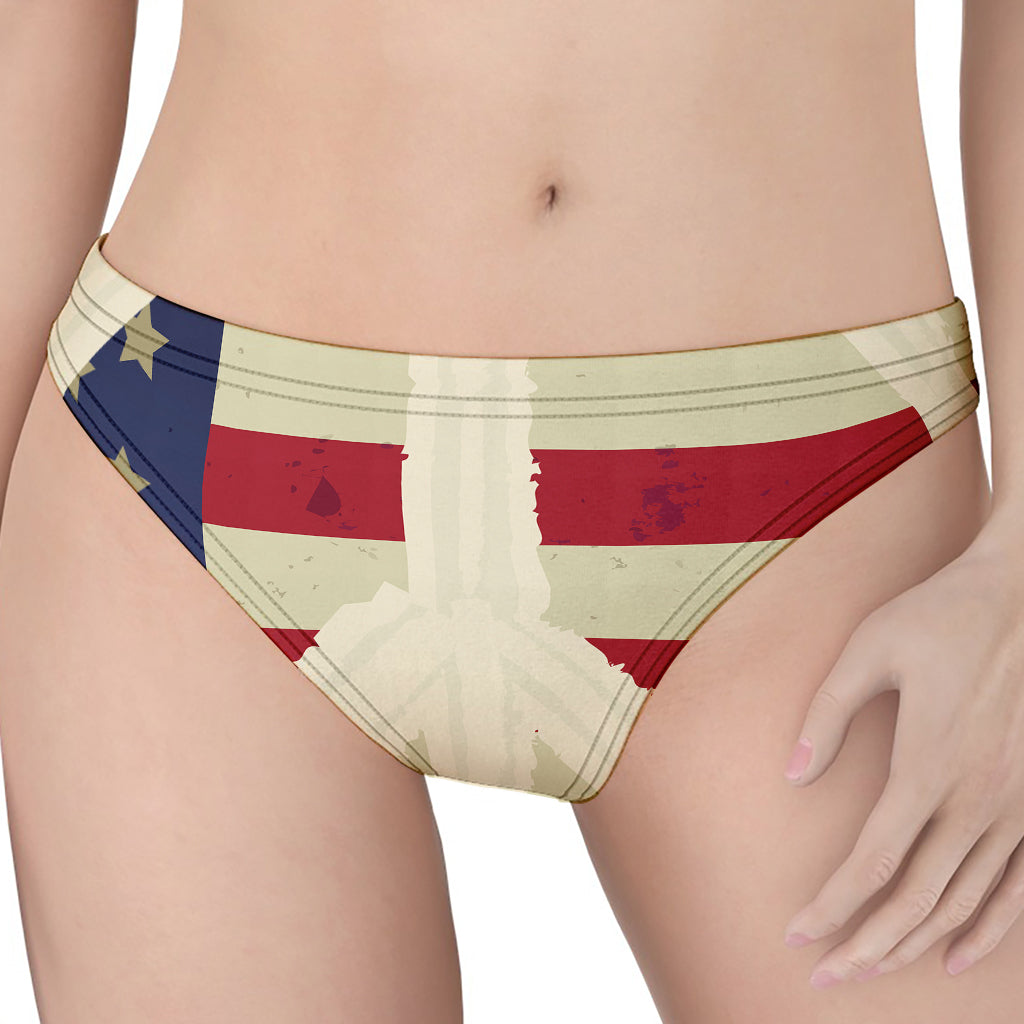 American Peace Flag Print Women's Thong