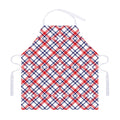 American Plaid Pattern Print Adjustable Apron