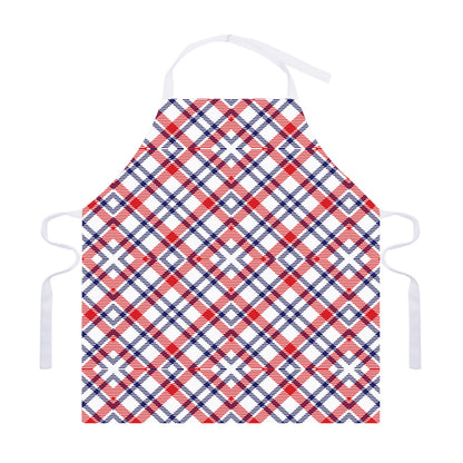 American Plaid Pattern Print Adjustable Apron