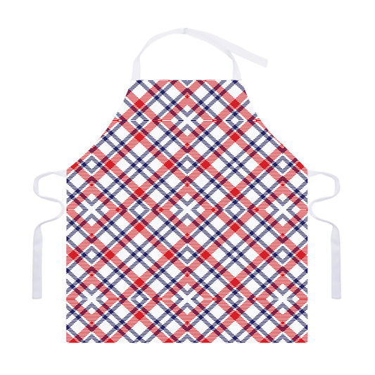 American Plaid Pattern Print Adjustable Apron