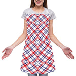 American Plaid Pattern Print Adjustable Apron