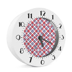 American Plaid Pattern Print Alarm Clock