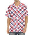 American Plaid Pattern Print Aloha Shirt
