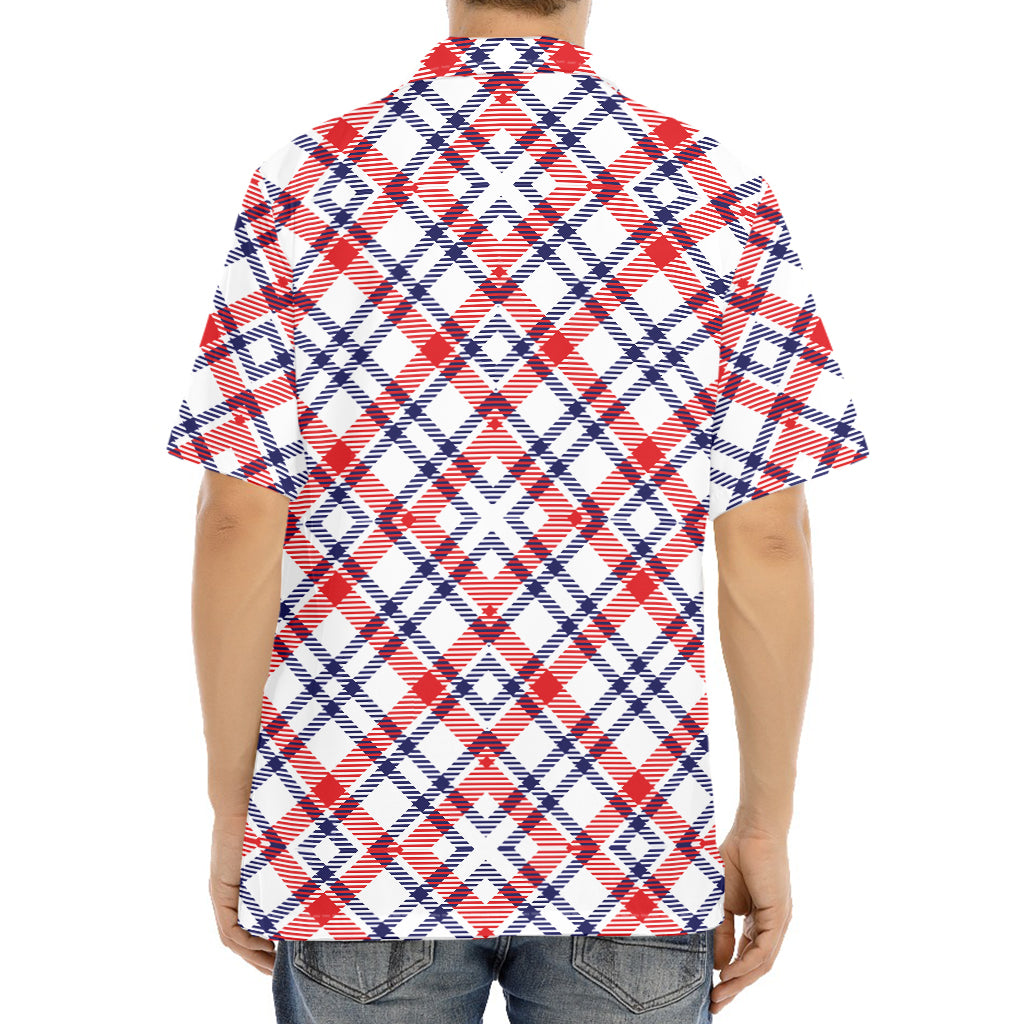 American Plaid Pattern Print Aloha Shirt