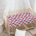 American Plaid Pattern Print Baby Crib Sheet