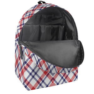 American Plaid Pattern Print Backpack