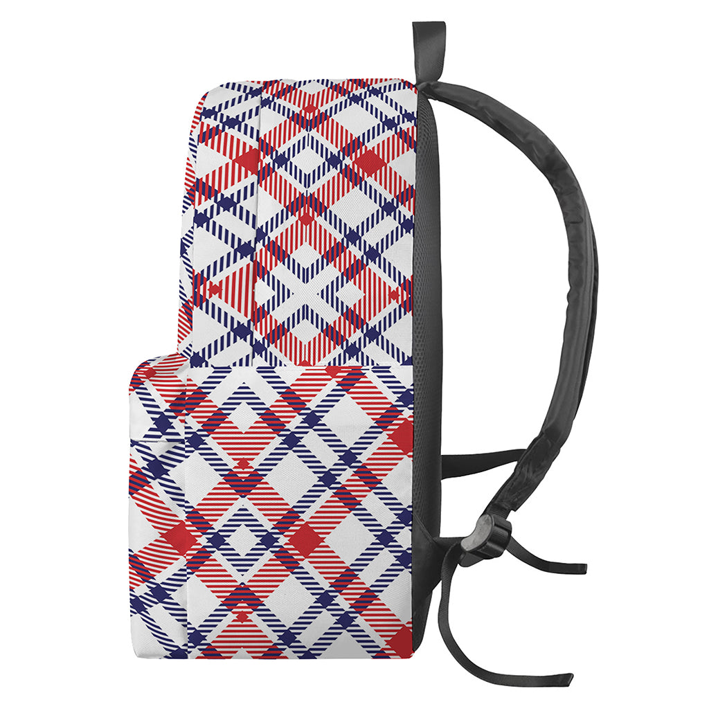 American Plaid Pattern Print Backpack