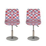 American Plaid Pattern Print Bar Stool Covers