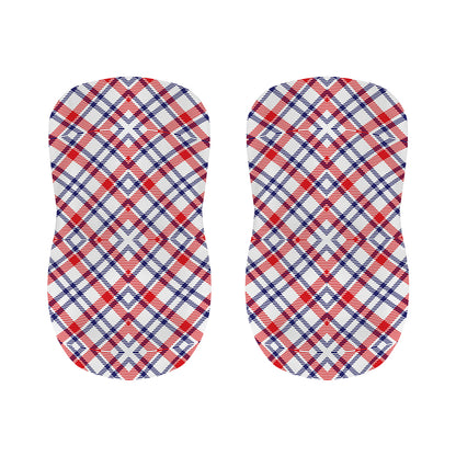 American Plaid Pattern Print Bar Stool Covers