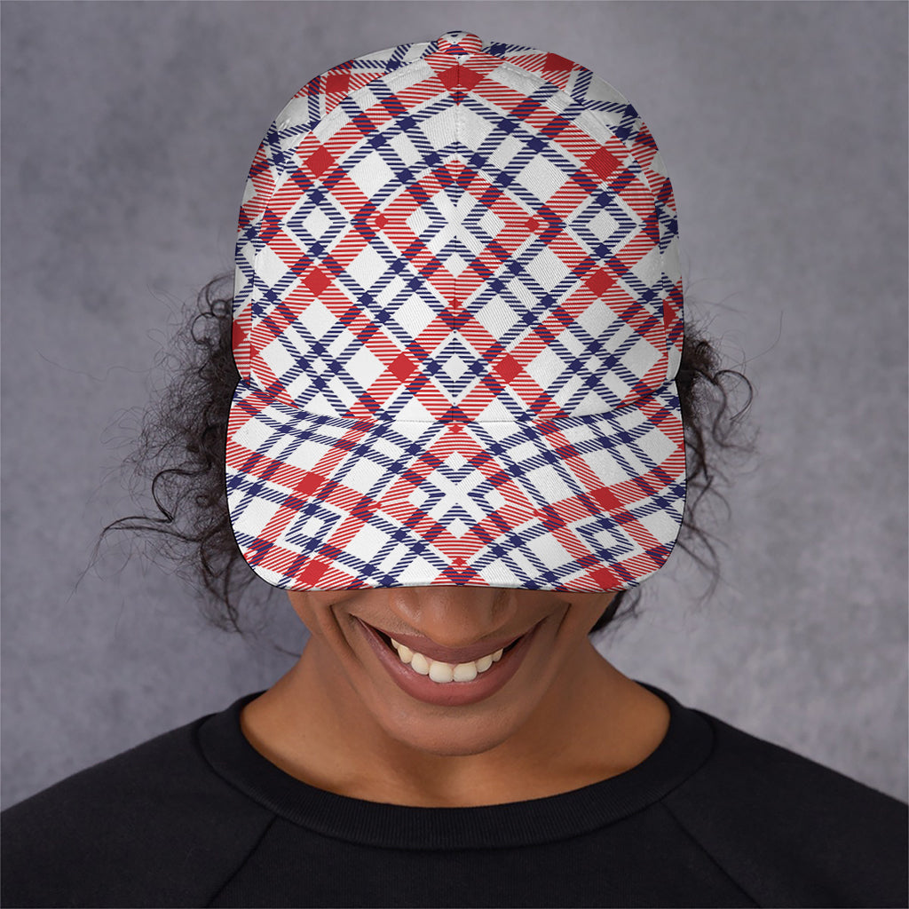 American Plaid Pattern Print Baseball Cap