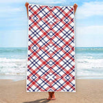 American Plaid Pattern Print Beach Towel