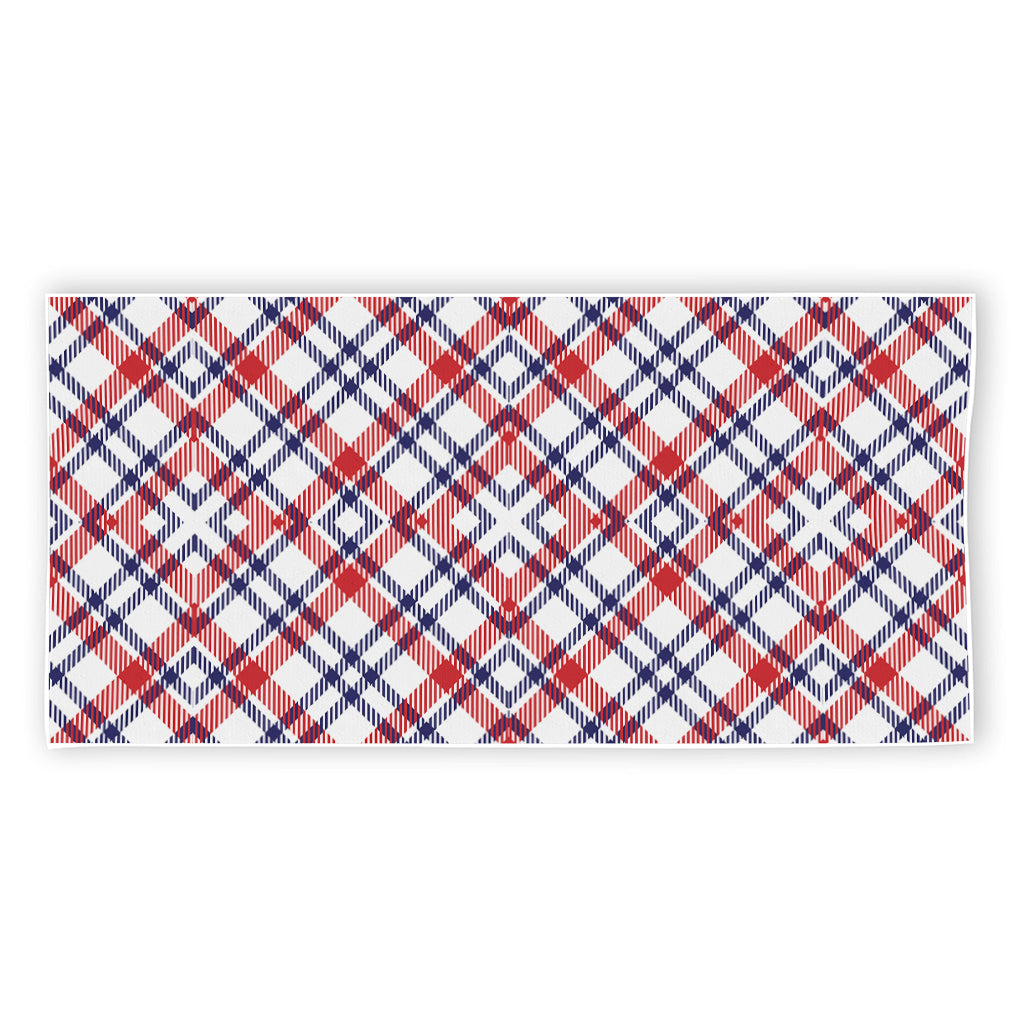 American Plaid Pattern Print Beach Towel