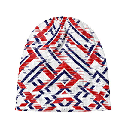 American Plaid Pattern Print Beanie
