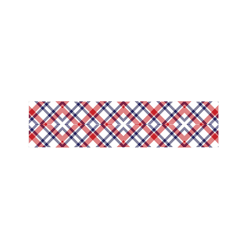 American Plaid Pattern Print Bed Runner