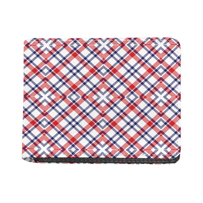 American Plaid Pattern Print Bifold Wallet