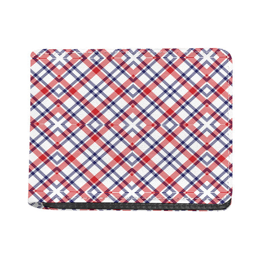 American Plaid Pattern Print Bifold Wallet