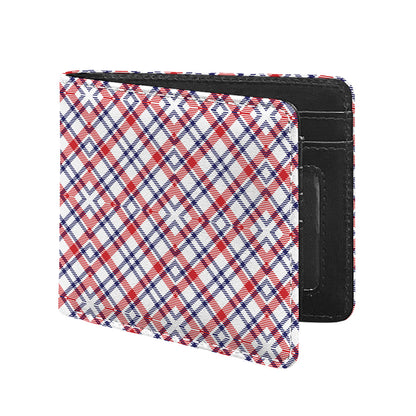 American Plaid Pattern Print Bifold Wallet
