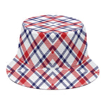 American Plaid Pattern Print Bucket Hat