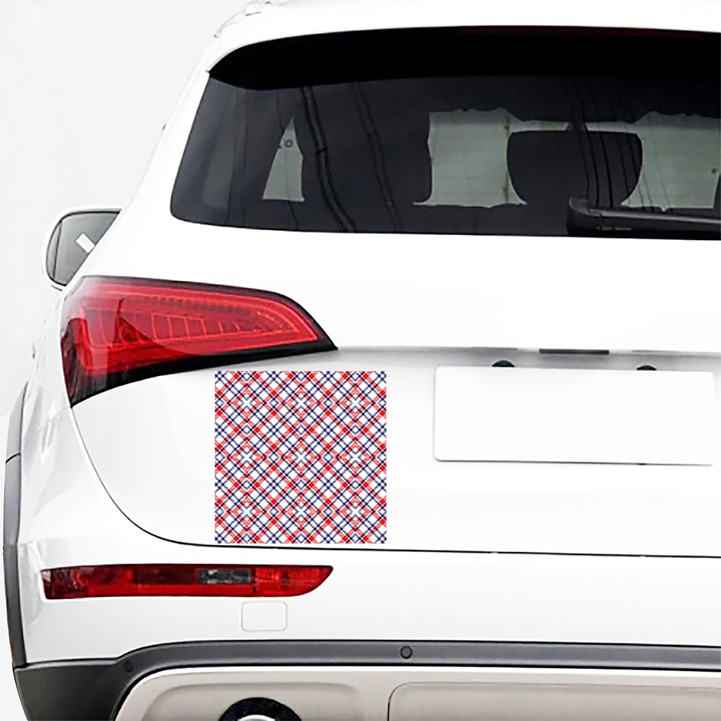 American Plaid Pattern Print Car Sticker