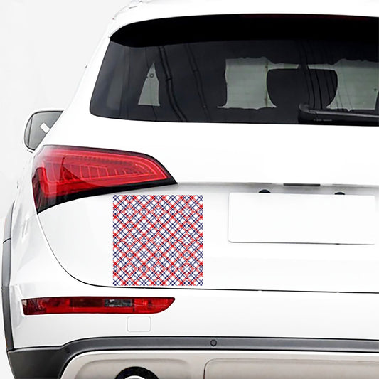 American Plaid Pattern Print Car Sticker