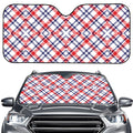 American Plaid Pattern Print Car Windshield Sun Shade