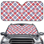 American Plaid Pattern Print Car Windshield Sun Shade