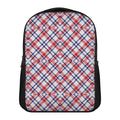 American Plaid Pattern Print Casual Backpack
