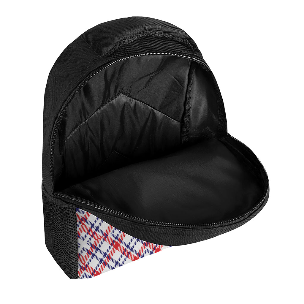 American Plaid Pattern Print Casual Backpack