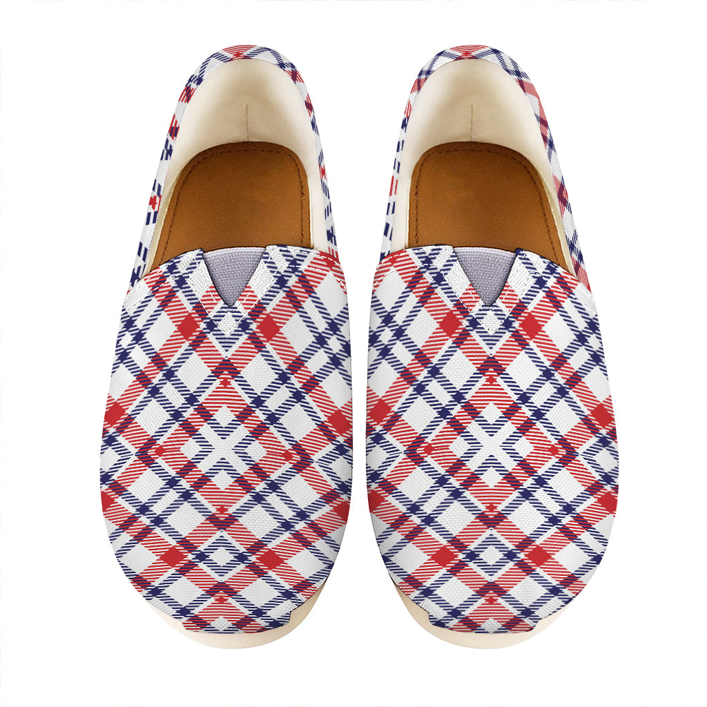 American Plaid Pattern Print Casual Shoes