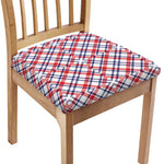 American Plaid Pattern Print Chair Cushion Cover