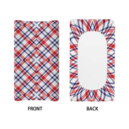 American Plaid Pattern Print Changing Pad Cover