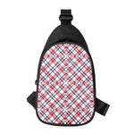 American Plaid Pattern Print Chest Bag