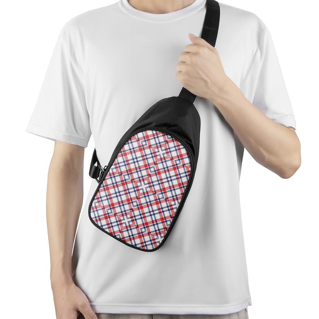American Plaid Pattern Print Chest Bag