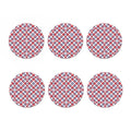 American Plaid Pattern Print Coaster Set