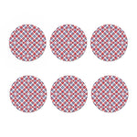 American Plaid Pattern Print Coaster Set