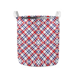American Plaid Pattern Print Collapsible Laundry Basket