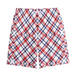 American Plaid Pattern Print Cotton Shorts