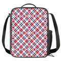 American Plaid Pattern Print Crossbody Lunch Bag