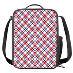 American Plaid Pattern Print Crossbody Lunch Bag