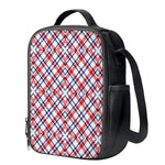 American Plaid Pattern Print Crossbody Lunch Bag