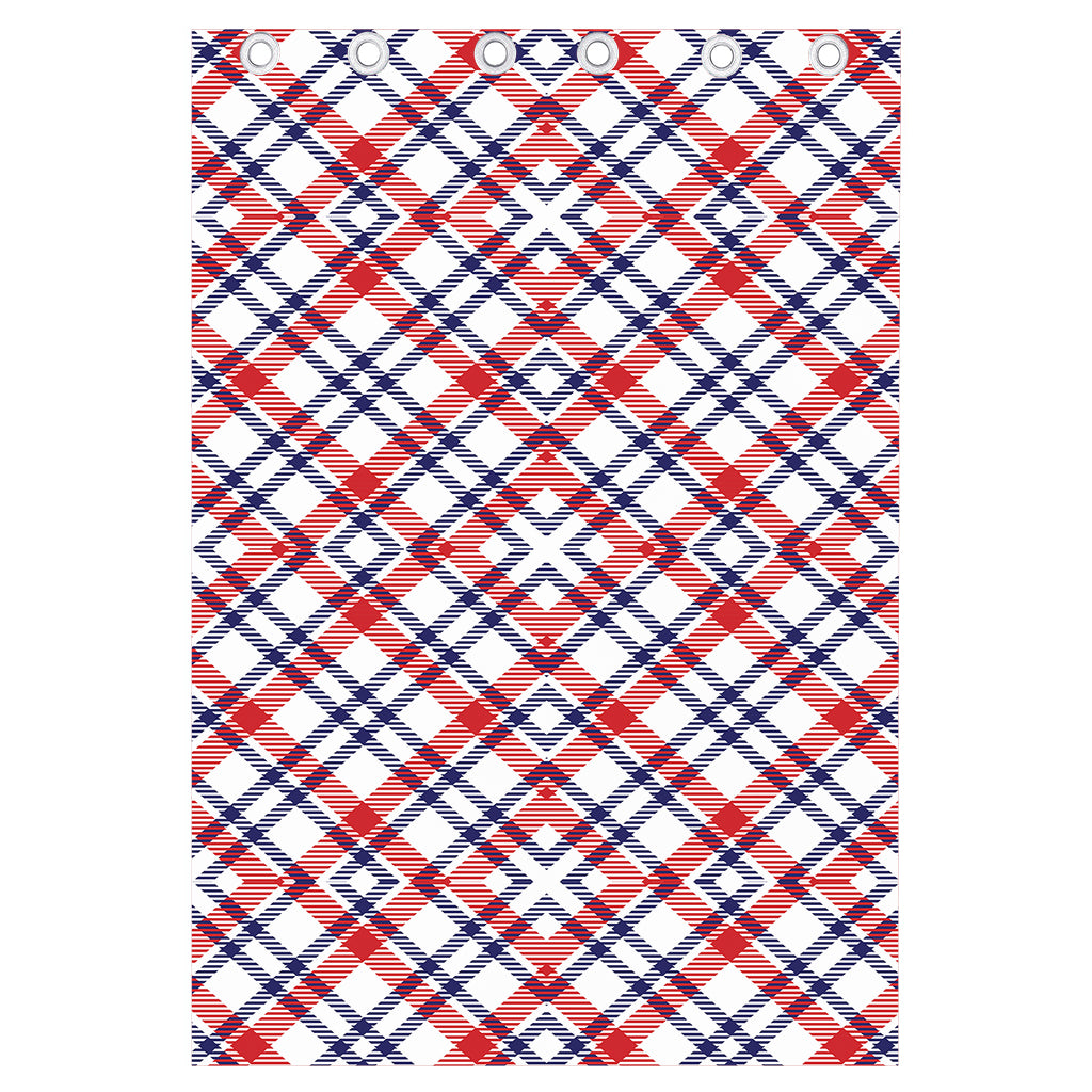 American Plaid Pattern Print Curtain