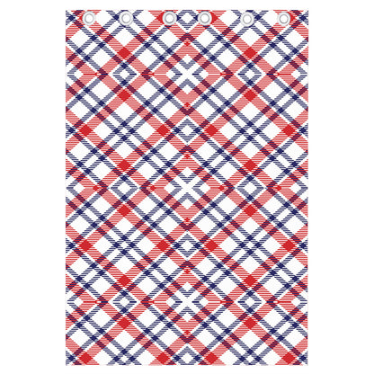 American Plaid Pattern Print Curtain