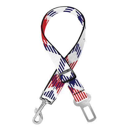 American Plaid Pattern Print Dog Seat Belt