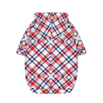 American Plaid Pattern Print Dog Zip Up Hoodie