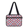 American Plaid Pattern Print Double Strap Bible Bag