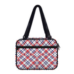 American Plaid Pattern Print Double Strap Bible Bag