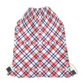 American Plaid Pattern Print Drawstring Bag