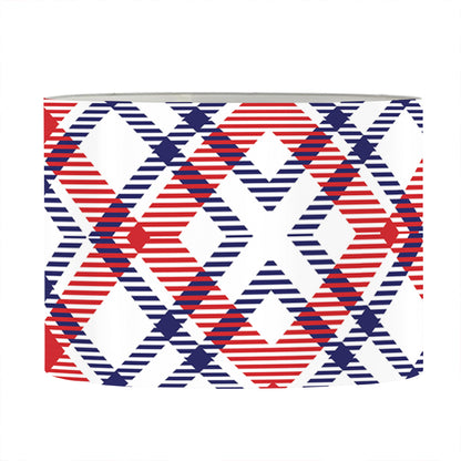 American Plaid Pattern Print Drum Lamp Shade